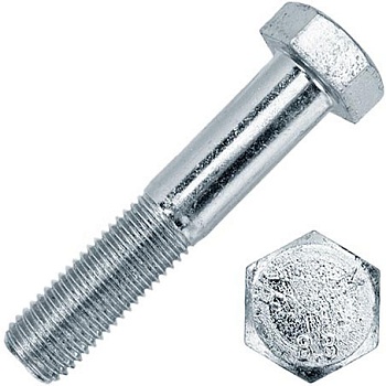 Болт шестигранный М16х300 мм DIN 931 класс прочности 8.8 оцинкованная сталь