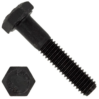 Болт шестигранный М16х300 мм DIN 931 класс прочности 8.8